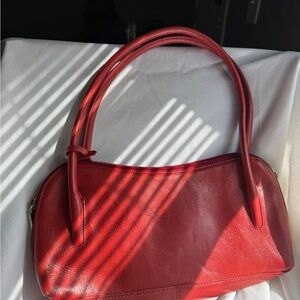HOBO Red Leather Shoulder Bag